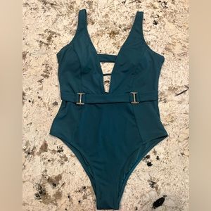 Cupshe teal one piece